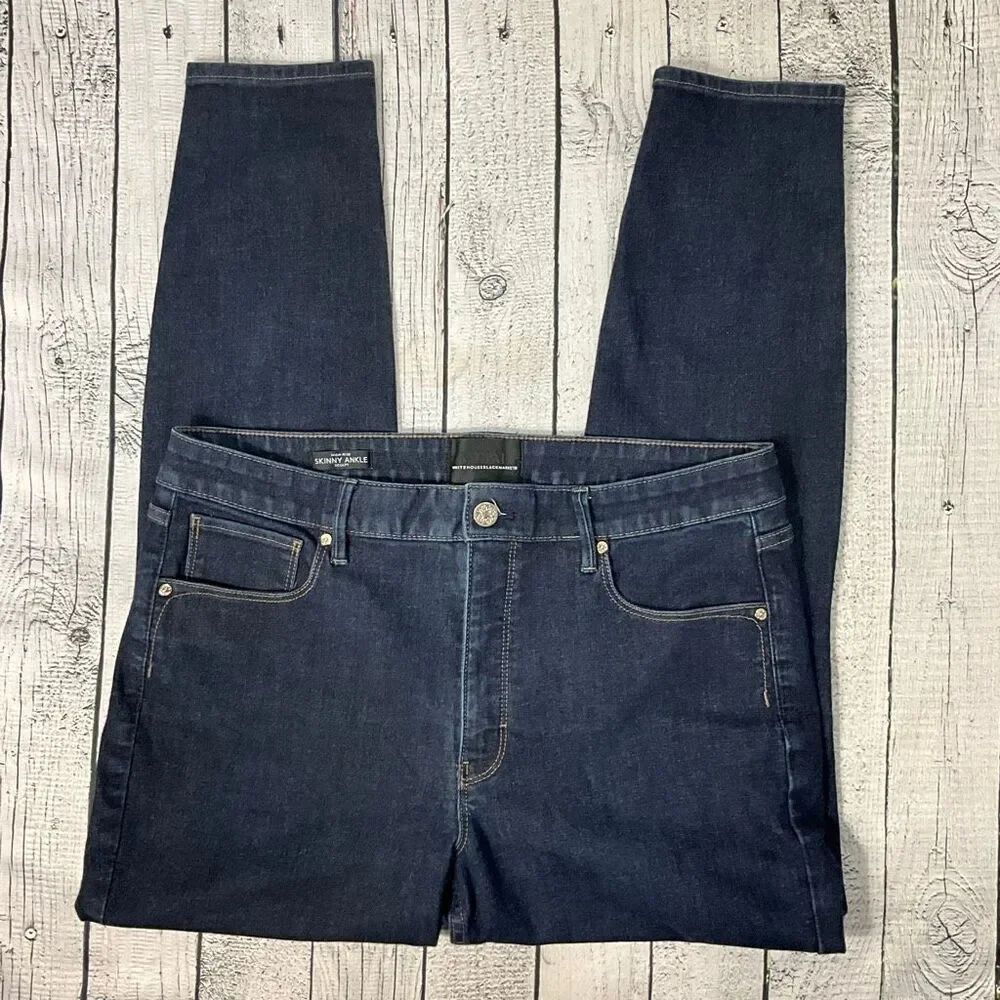 WHITE HOUSE BLACK MARKET High Rise Skinny Ankle Jeans